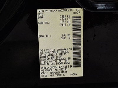 2023 Nissan Altima 2.5 SV