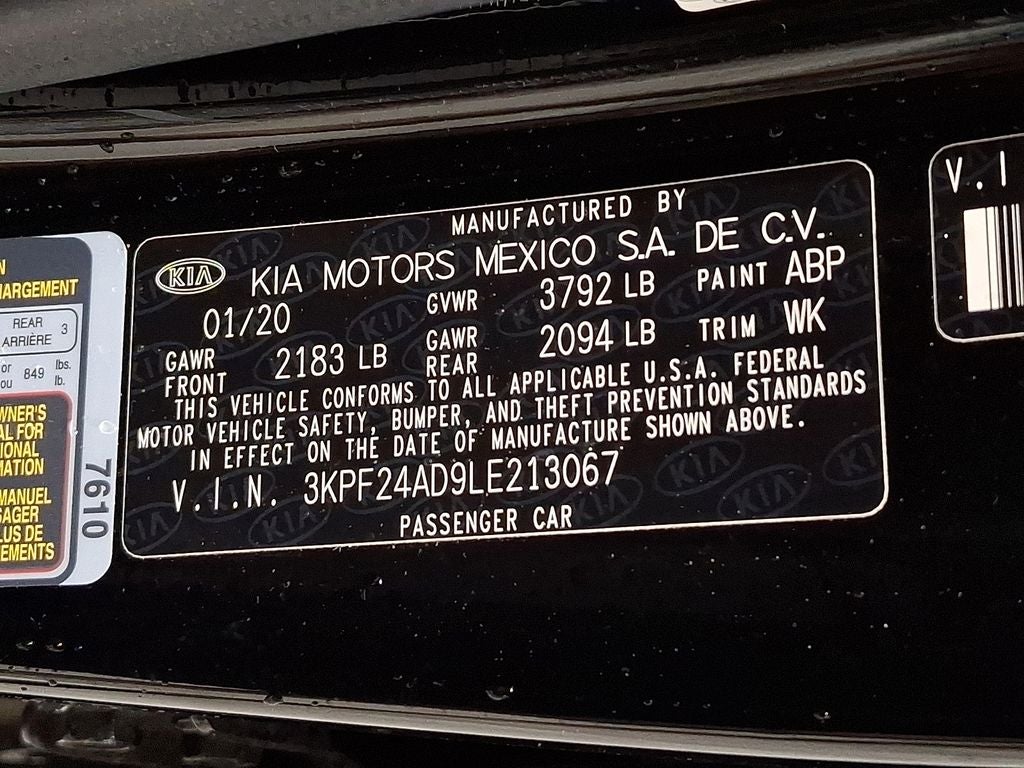 2020 Kia Forte LXS