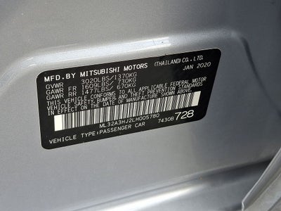 2020 Mitsubishi Mirage ES