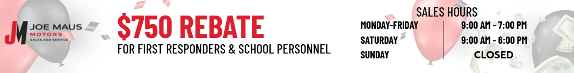 $750 Rebate for First Responders & School Personnel